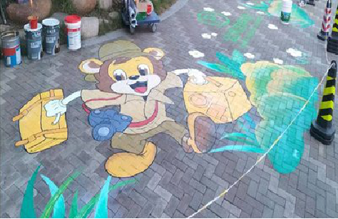 城固夏季画地面彩绘会遇到的问题