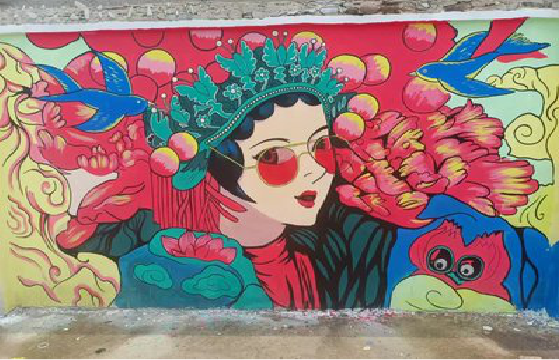 城固墙体彩绘-网红墙