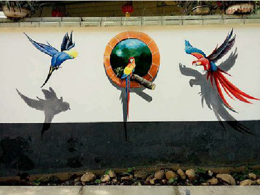 城固视觉错位-3D墙绘设计