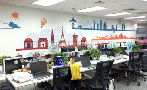 城固教你设计办公室墙绘的方法。