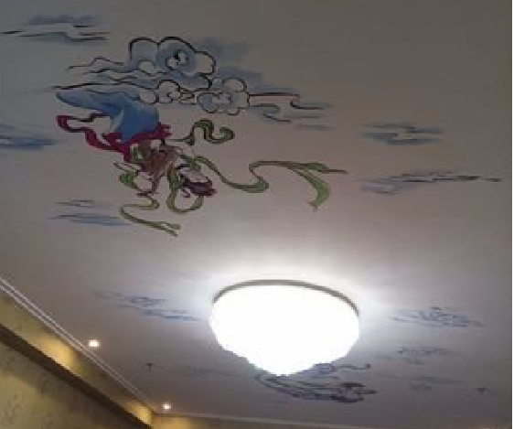 城固如何快速绘制天花板上的手绘墙？