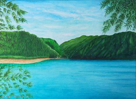 城固在墙绘中，如何绘画绿水青山？